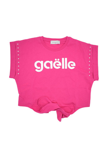 gaelle paris kids t shirt manica corta fucsia borchie bambina a.jpg