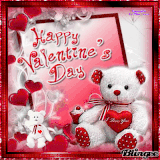 323989 White Teddy Bear Valentines Picture.gif