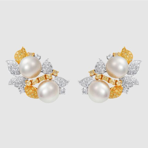 Two-Toned south sea pearl and diamond earrings.jpg