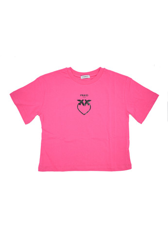 pinko up kids t shirt fucsia logo ragazza a.jpg