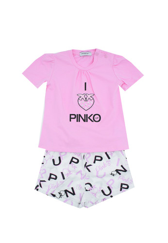 pinko kids completo bermuda t shirt viola nuovo logo bimba a.jpg