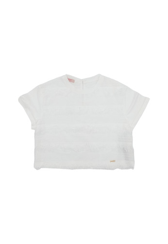 liu jo kids t shirt frange bianca bambina a.jpg