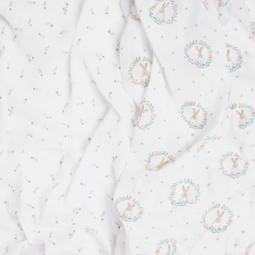 ESWC20029 swatches baby organic cotton muslin swaddles blushing bunnies 2pack.jpg