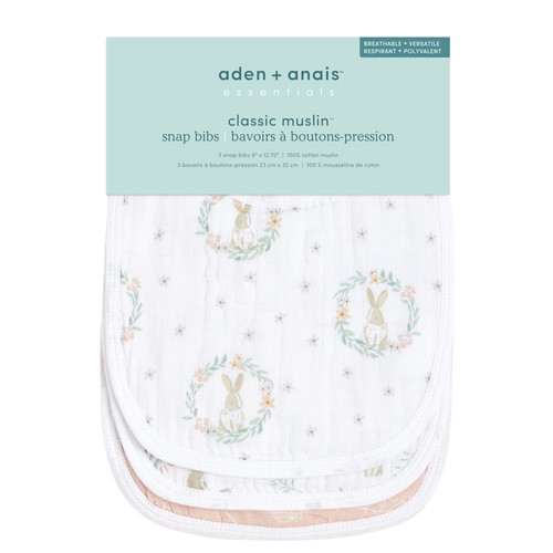 ESNC30019 2 baby cotton muslin snap bibs blushing bunnies 3pack.jpg