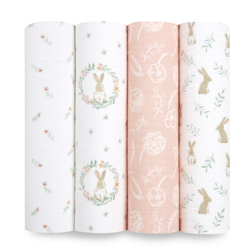 ESWC40023 ESWC40027 1 baby cotton muslin swaddles blushing bunnies 4pack.jpg