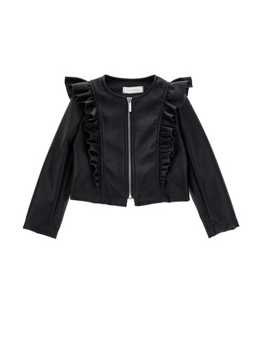monnalisa kids giubbino in ecopelle nero bambina 11A104 a.jpg