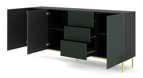 RAVENNA A Komoda 3d3s Czarny ZielonyCzarny FUNKCJA.jpg