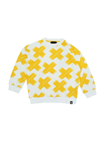 john richmond kids felpa bianca gialla logo bambino a.jpg