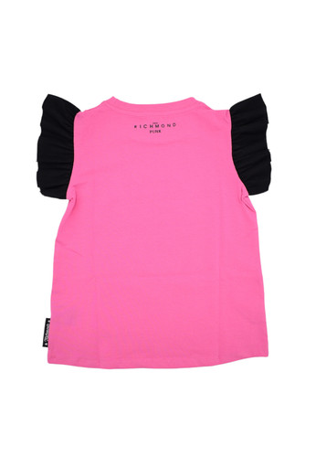 john richmond kids t shirt fucsia voile maniche bambina b.jpg