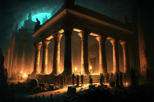 sharkks Ancient Egypt Temple with many worshipers epic landscap 725b7a02 6139 4f26 a609 871dd5979930.png