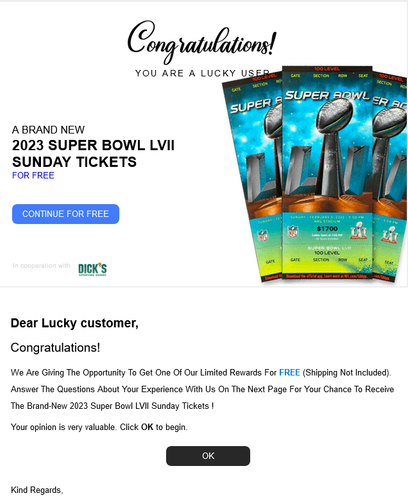 Screenshot 2023 02 08 at 12 43 21 Offer Details SWEEPS ~ DICK'S 2023 Super Bowl LVII Sunday Tickets .png