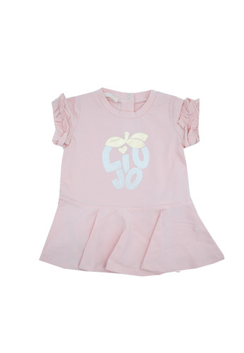 liu jo baby abito rosa cotone logo neonata a.jpg