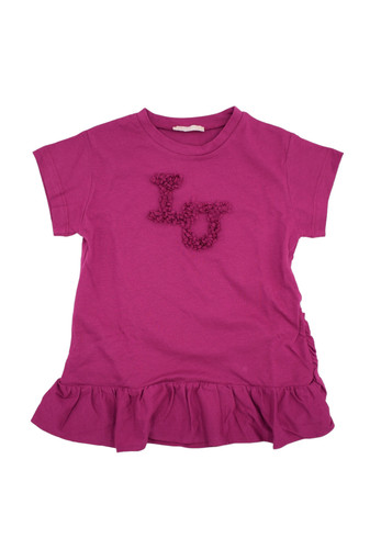 liu jo baby abito fuscia cotone logo neonata a.jpg