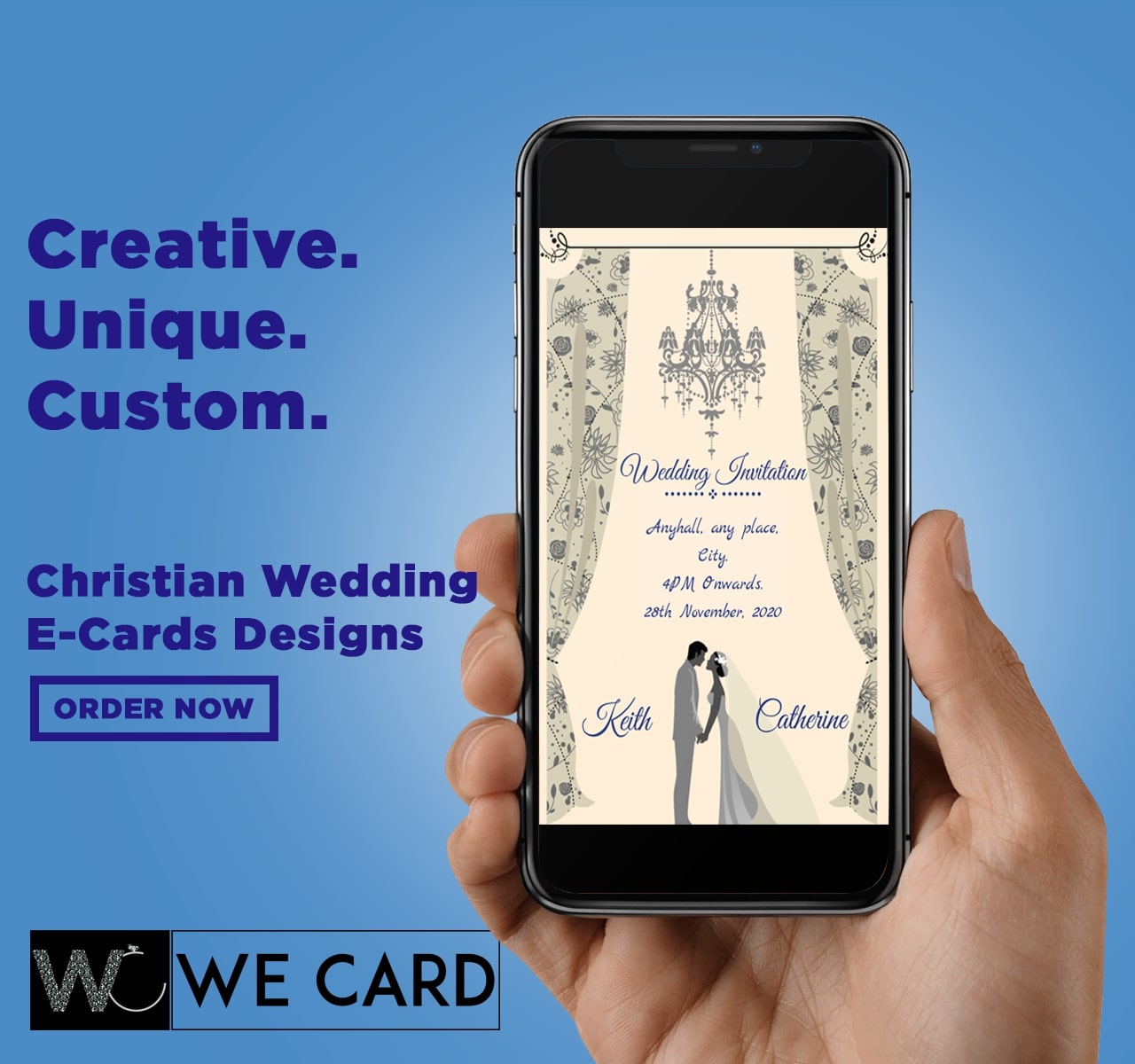 Online Christian Wedding Invitation E-Cards
