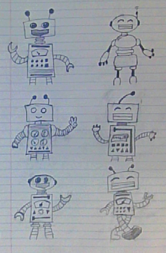 Just Some Robots (Thumbnail Sketches)