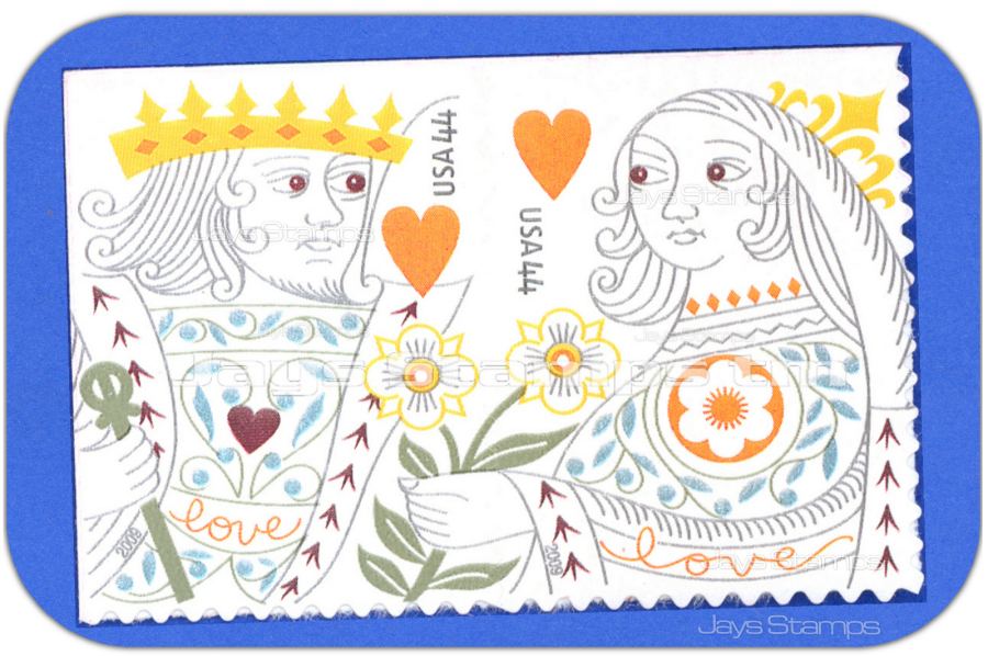 2009 King Queen Of Hearts Usps Love Series 44 Superb Pair