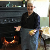 Rosa preparing to boil homemade ravioli and pasta