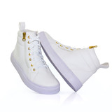 tenis sneaker poseidon metalizado branco 3