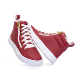 tenis sneaker poseidon metalizado vermelho 2