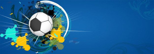 Diseño de banner web con fútbol brillante sobre fondo grunge colorido Vector Premium.jpg