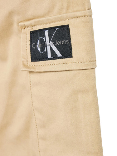 calvin klein kids pantalone cargo beige logo bambino b.jpg