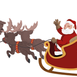 santa sleigh PNG73