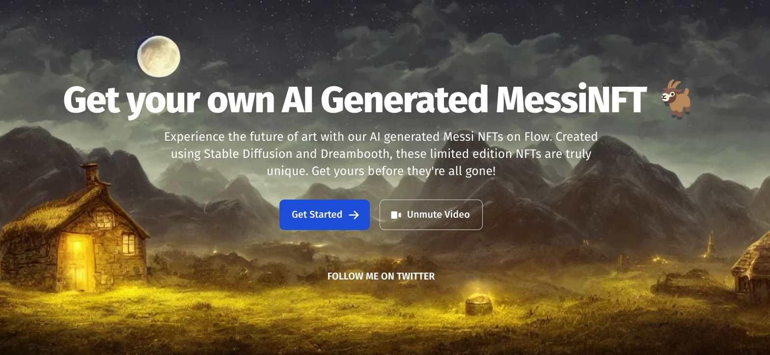 Cover Image for Get your own AI Generated MessiNFT 🐐