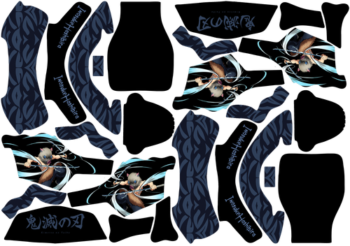 Inosuke Hashibira Kimetsu No Yaiba Fan Anime AJ1 Hightop Sneaker Shoes design.png