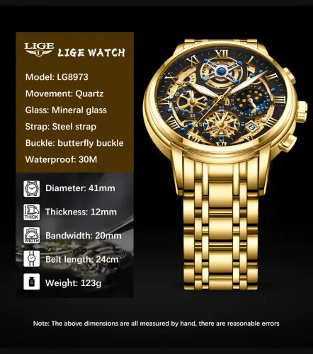 LIGE Waterproof Watch For Men Top Brand Luxury Men Watch 4.webp
