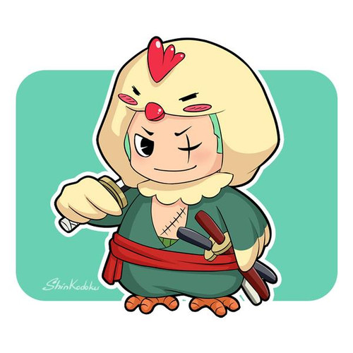 chicken zoro fanart by shinekoshin dawgq6k fullview.jpg
