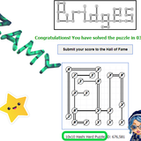 10x10 Hashi Hard Puzzle