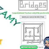 10x10 Hashi Easy Puzzle