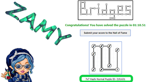 7x7 Hashi Normal Puzzle