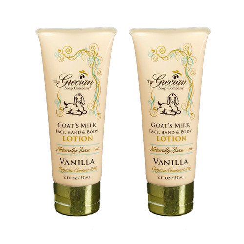 Organic Goats Milk Lotion tube 2 pack Vanilla