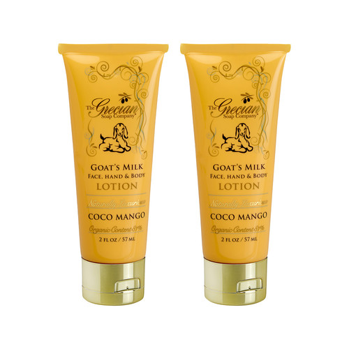 Organic Goats Milk Lotion tube 2 pack Coco Mango