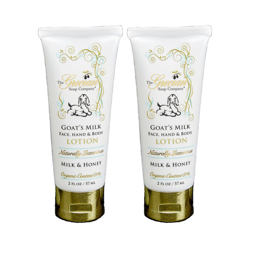 Organic Goats Milk Lotion tube 2 pack Milk & Honey