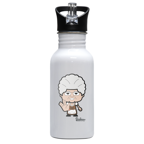Die Oid Sinzerin Star Trek Fingers Edelstahl Trinkflasche mit klappbarem Mundstueck 500ml Weiss Rotw.png