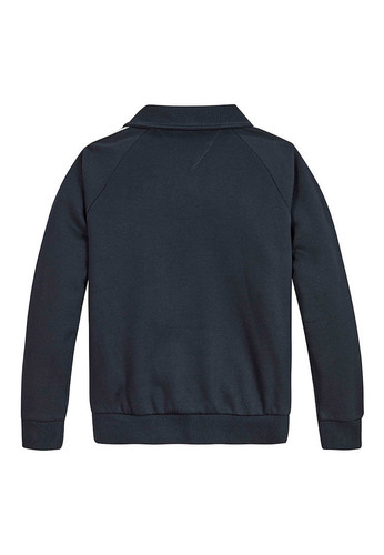 tommy hilfinger kids felpa zip blu logo bambino b.jpg