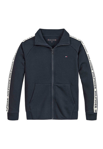 tommy hilfinger kids felpa zip blu logo bambino a.jpg
