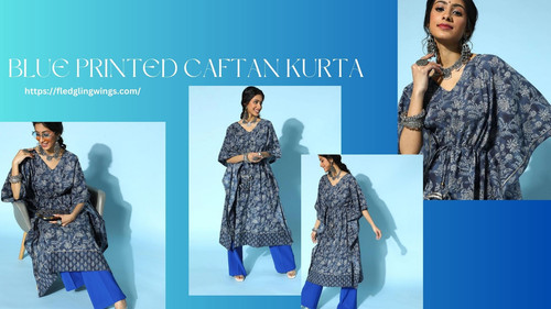 blue printed caftan kurta.jpg
