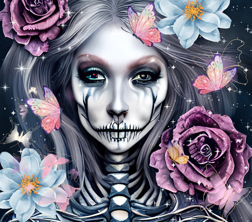 Girl skeleton with flowers tumbler wrap.jpg