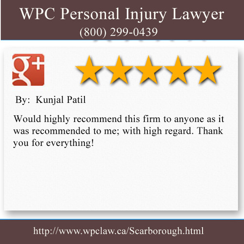 WPC Personal Injury Lawyer
3464 Kingston Rd #202B
Scarborough, ON, M1M 1R5
(800) 299-0439

https://wpclaw.ca/Scarborough.html