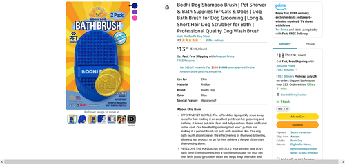 Screenshot 2023 07 18 at 08 18 18 Amazon.com Bodhi Dog Shampoo Brush Pet Shower & Bath Supplies for .png