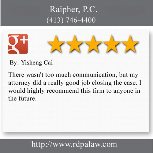 Raipher, P.C.
265 State St
Springfield, MA 01103
(413) 746-4400

http://raipher.com/personal-injury/