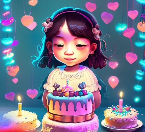 Firefly shockingly touching cakes and gift boxes as a little girl receives her birthday wish 67977.jpg