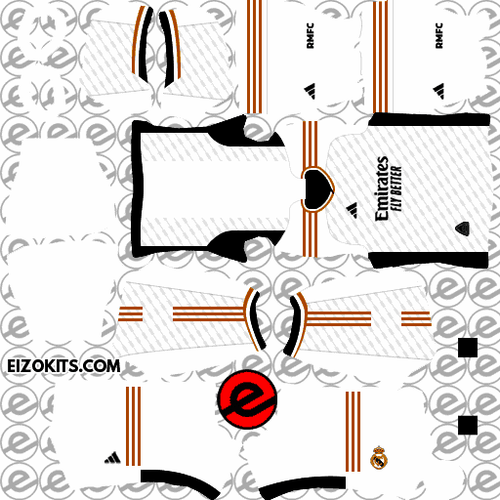 FC Real Madrid Kits 2023 2024 Released By Adidas DLS23 Kits (Home).png