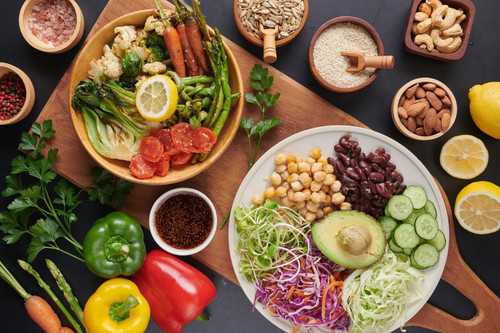 buddha bowl dish with vegetables legumes top view.jpg