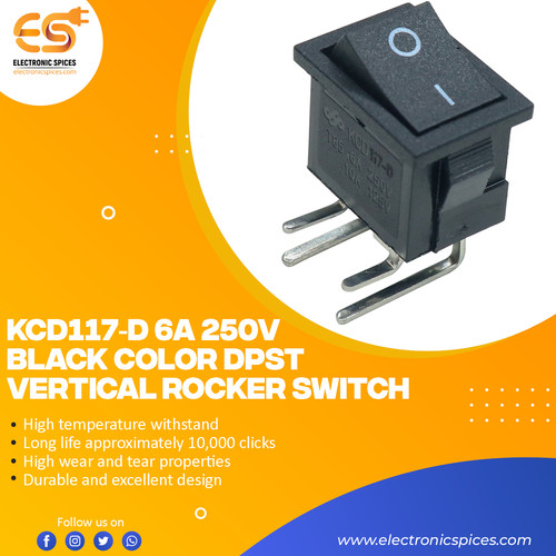 KCD117 D 6A 250V black color DPST Vertical rocker switch.jpg
