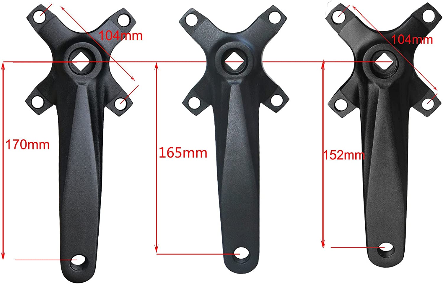 MTB Crank Arm Set 104 BCD Square Taper Mountain Bike Crankset