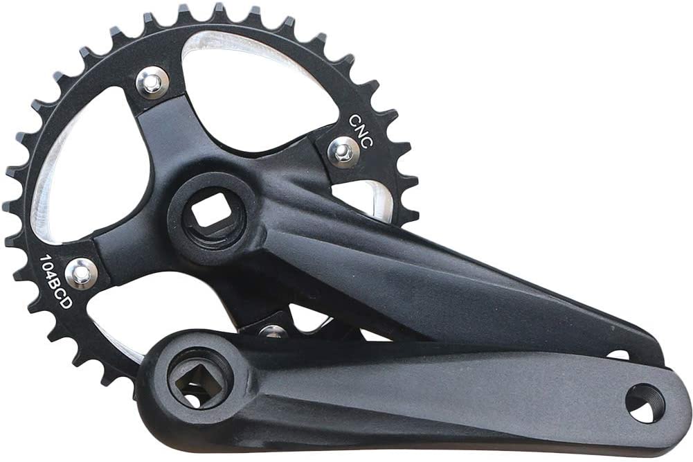 CYSKY Bike Crank Arm Set - 170mm Length, 104 BCD, Square Taper, Aluminum Alloy, For MTB, Road, City & E-Bikes-975885